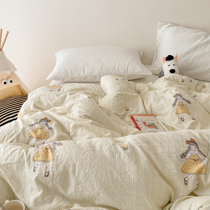 91家纺网 家纺一手货源 找家纺 漫仙阁家纺 2025新款斜纹印花被 春秋被 冬被 单人双人款被子 田园女孩