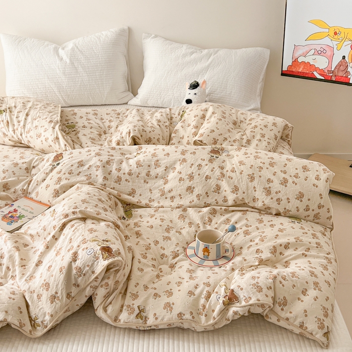 91家纺网 家纺一手货源 找家纺 漫仙阁家纺 2025新款斜纹印花被 春秋被 冬被 单人双人款被子 裙子小兔