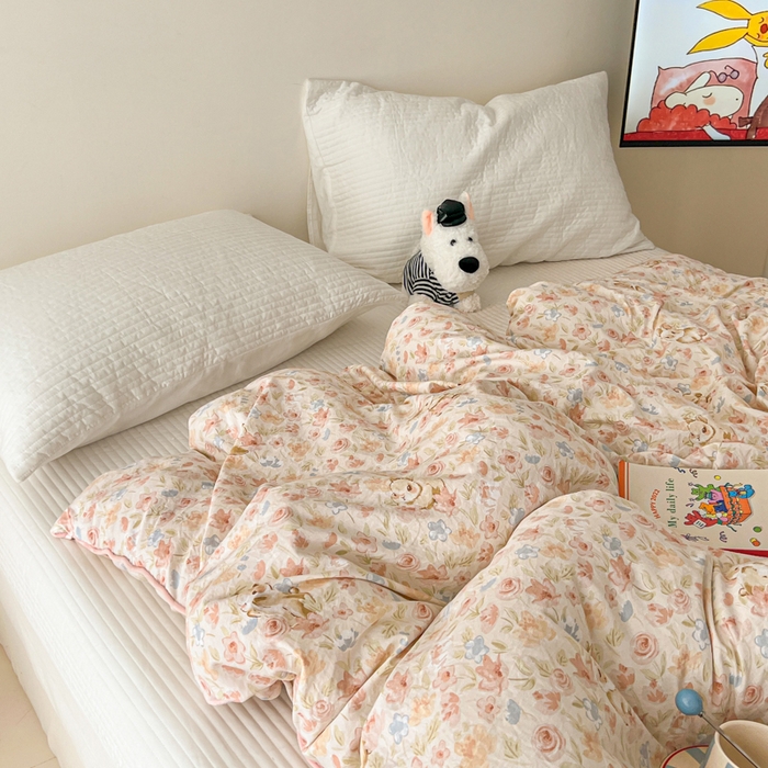 91家纺网 家纺一手货源 找家纺 漫仙阁家纺 2025新款斜纹印花被 春秋被 冬被 单人双人款被子 粉小兔