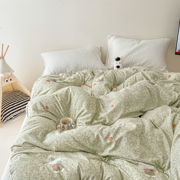 91家纺网 家纺一手货源 找家纺 漫仙阁家纺 2025新款斜纹印花被 春秋被 冬被 单人双人款被子 欢乐小象