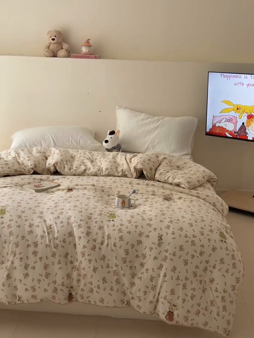 91家纺网 家纺一手货源 找家纺 漫仙阁家纺 2025新款斜纹印花被 春秋被 冬被 单人双人款被子 裙子小兔