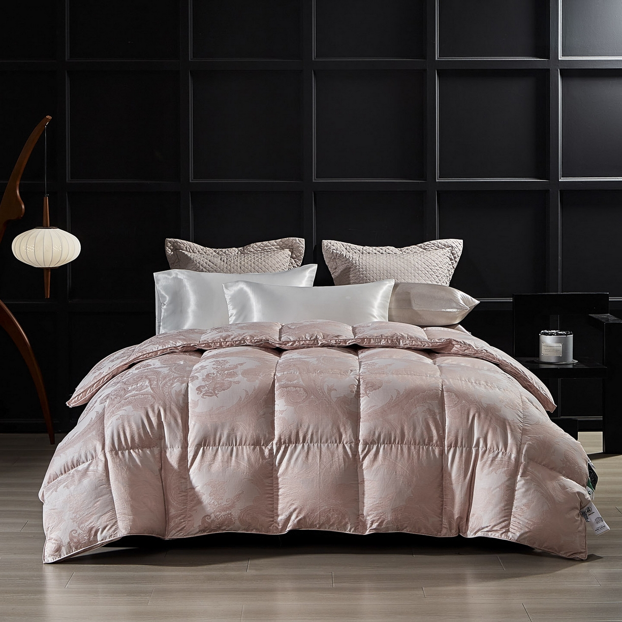 91家纺网 家纺一手货源 找家纺 （总）暖羽屋羽绒馆 2025新款180s大提花95鸭绒被带质检羽绒被芯婚庆双人羽绒被子