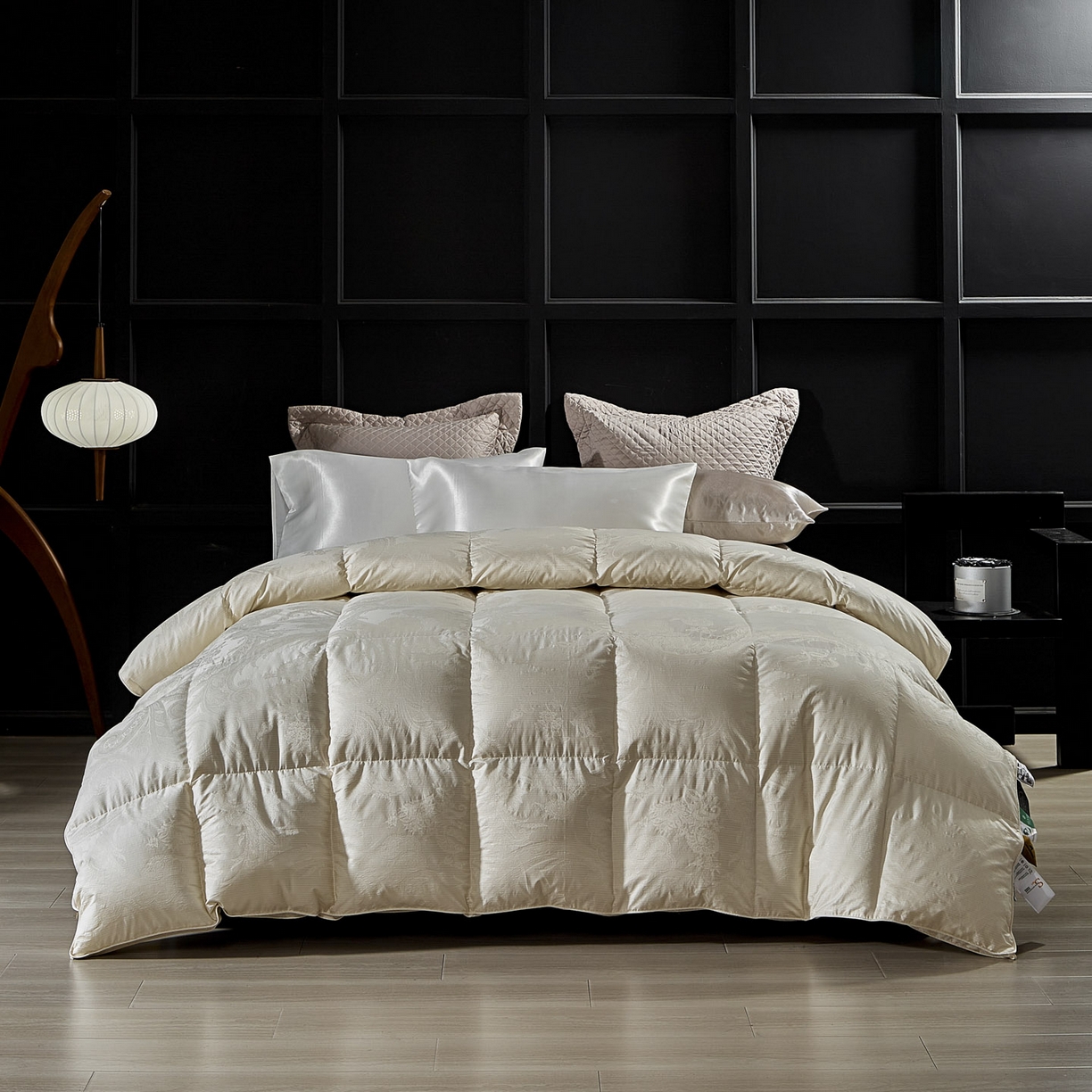 91家纺网 家纺一手货源 找家纺 （总）暖羽屋羽绒馆 2025新款180s大提花95鸭绒被带质检羽绒被芯婚庆双人羽绒被子