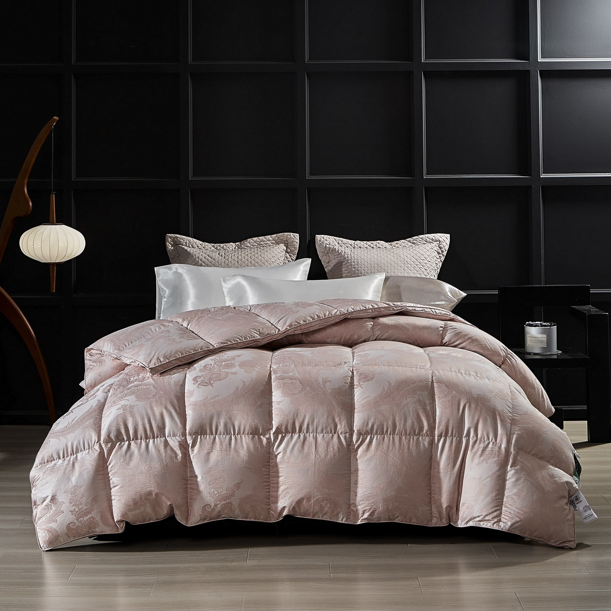 91家纺网 家纺一手货源 找家纺 暖羽屋羽绒馆 2025新款180s大提花95鸭绒被带质检羽绒被芯婚庆双人羽绒被子 D浮云 玉