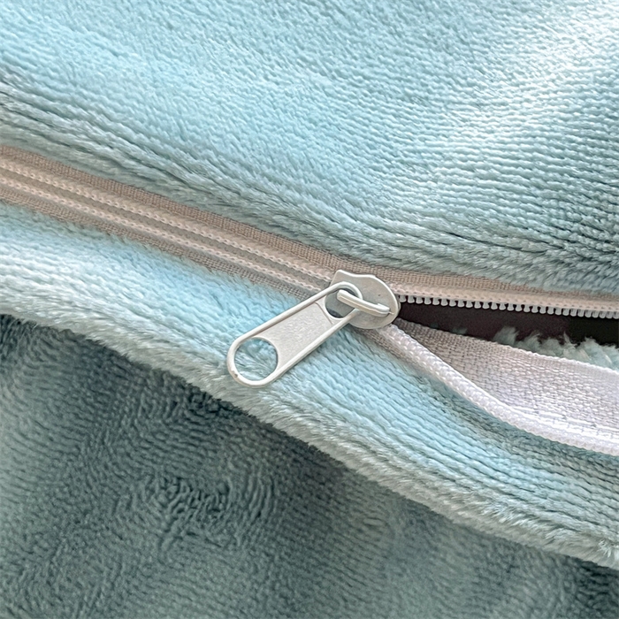 91家纺网 家纺一手货源 找家纺 如约 2025新款高织提花牛奶绒刺绣拼接款四件套 罗密欧-蓝