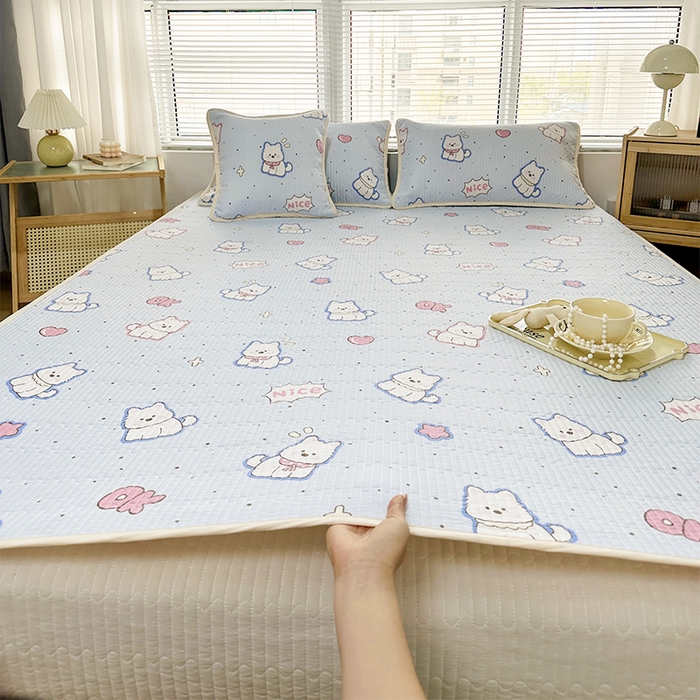 91家纺网 家纺一手货源 找家纺 （总）拾小柒 2025年新款夹棉防滑床盖绗缝褥子床垫保护垫