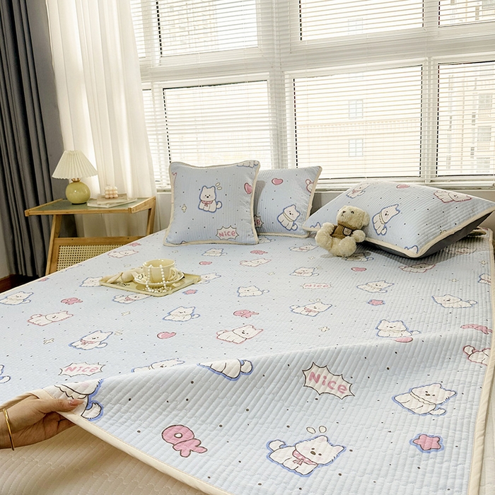 91家纺网 家纺一手货源 找家纺 （总）拾小柒 2025年新款夹棉防滑床盖绗缝褥子床垫保护垫