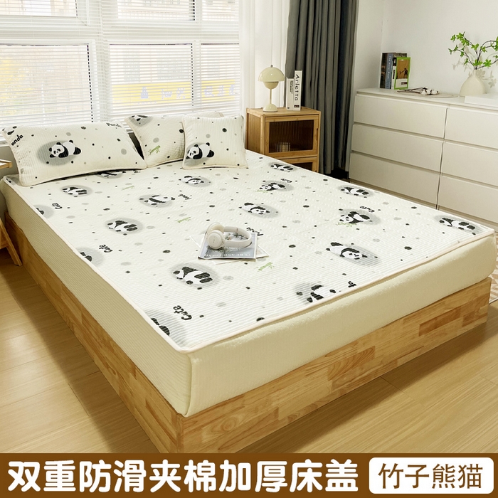 91家纺网 家纺一手货源 找家纺 （总）拾小柒 2025年新款夹棉防滑床盖绗缝褥子床垫保护垫