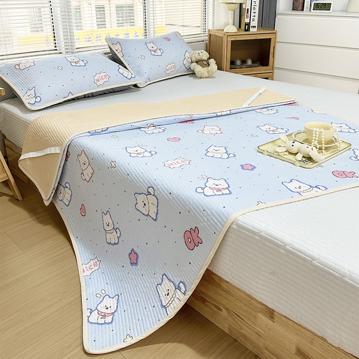 91家纺网 家纺一手货源 找家纺 拾小柒 2025年新款夹棉防滑床盖绗缝褥子床垫保护垫 糯糯棉-高西地