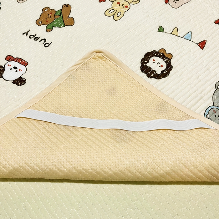 91家纺网 家纺一手货源 找家纺 拾小柒 2025年新款夹棉防滑床盖绗缝褥子床垫保护垫 糯糯棉-马戏团