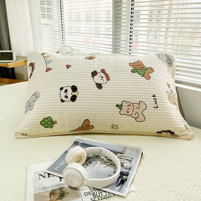 91家纺网 家纺一手货源 找家纺 拾小柒 2025年新款夹棉防滑床盖绗缝褥子床垫保护垫 糯糯棉-马戏团