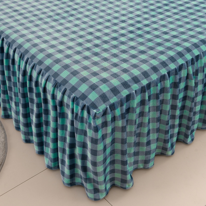 91家纺网 家纺一手货源 找家纺 圣楚家纺 2025新款牛奶绒床裙款四件套 海阔天空