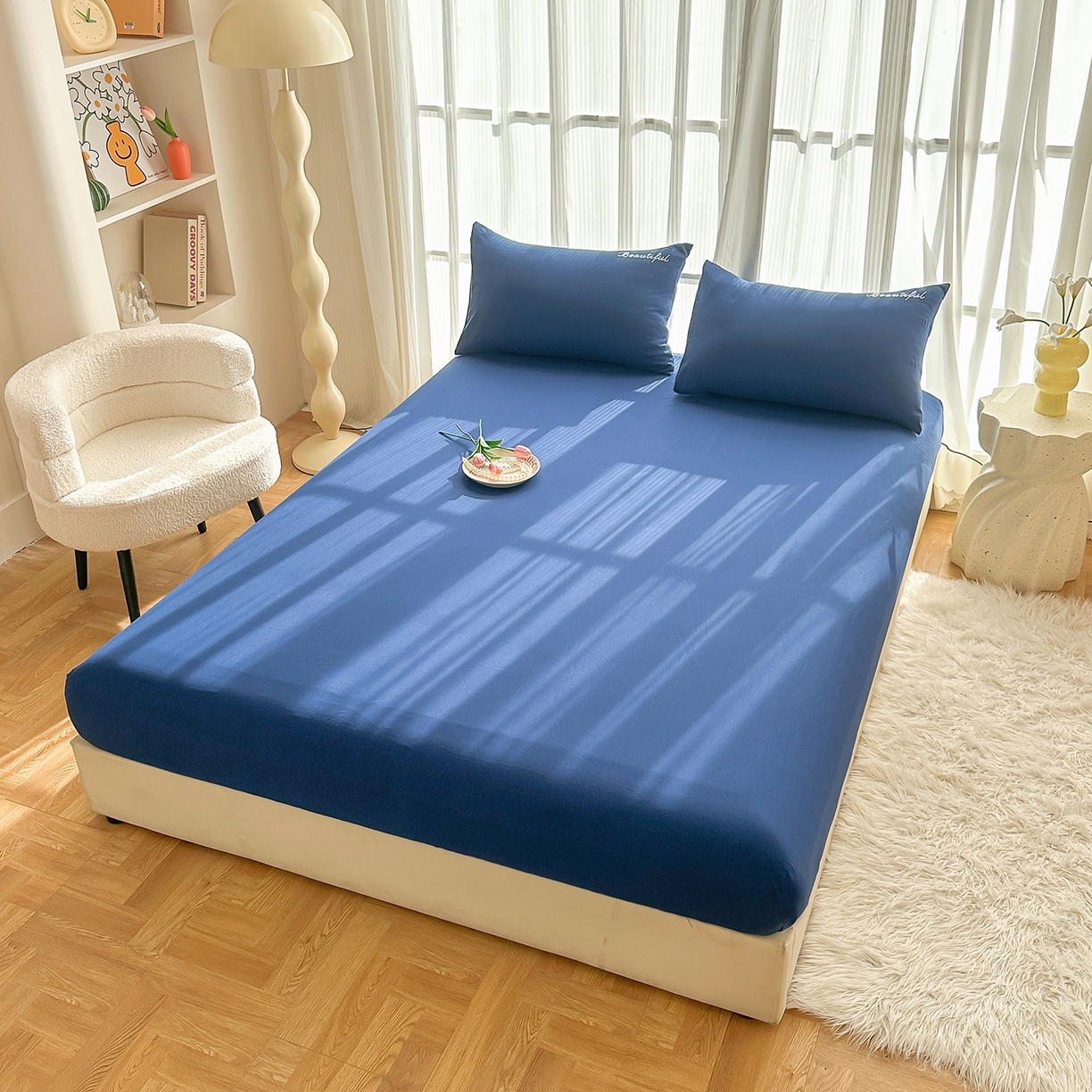 91家纺网 家纺一手货源 找家纺 （总）灿哈 2025新款烫钻蕾丝花边水洗棉四件套