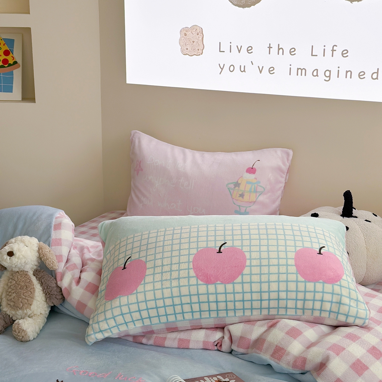 91家纺网 家纺一手货源 找家纺 （总）美乐迪家纺 2025新款牛奶绒卡通绣花四件套