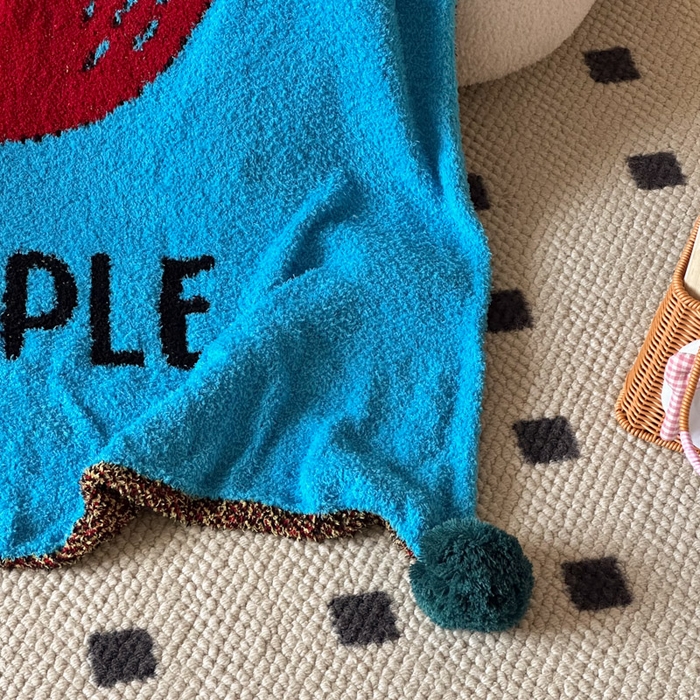 91家纺网 家纺一手货源 找家纺 Sweet dreams甜梦 2025新款轻奢高端毛球款半边绒针织毛毯 憧憬