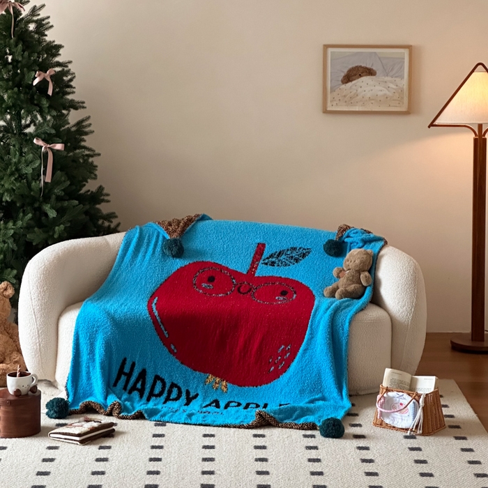 91家纺网 家纺一手货源 找家纺 Sweet dreams甜梦 2025新款轻奢高端毛球款半边绒针织毛毯 憧憬