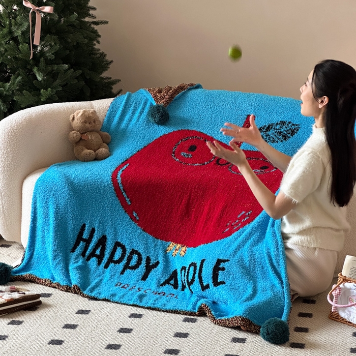 91家纺网 家纺一手货源 找家纺 Sweet dreams甜梦 2025新款轻奢高端毛球款半边绒针织毛毯 憧憬