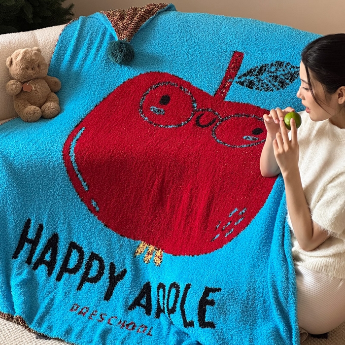 91家纺网 家纺一手货源 找家纺 Sweet dreams甜梦 2025新款轻奢高端毛球款半边绒针织毛毯 憧憬