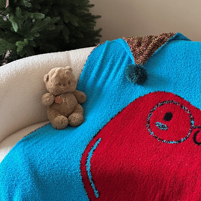 91家纺网 家纺一手货源 找家纺 Sweet dreams甜梦 2025新款轻奢高端毛球款半边绒针织毛毯 憧憬