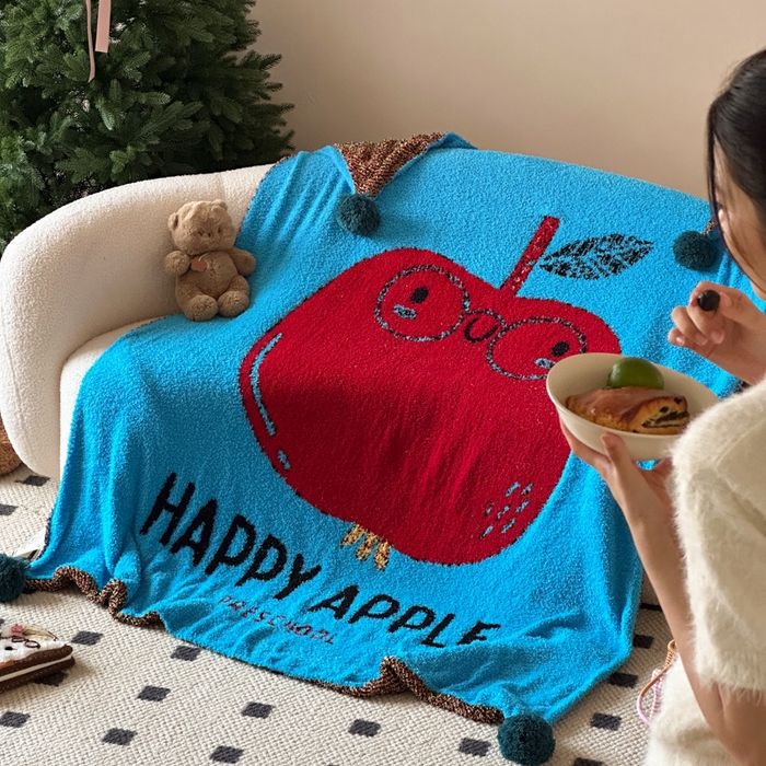 91家纺网 家纺一手货源 找家纺 Sweet dreams甜梦 2025新款轻奢高端毛球款半边绒针织毛毯 憧憬