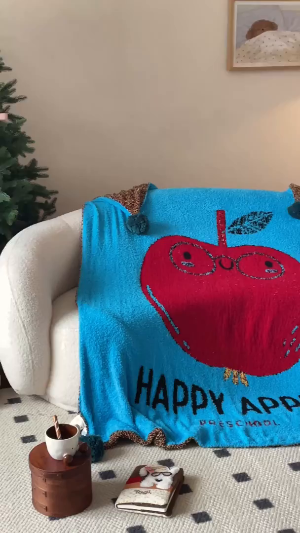 91家纺网 家纺一手货源 找家纺 Sweet dreams甜梦 2025新款轻奢高端毛球款半边绒针织毛毯 憧憬