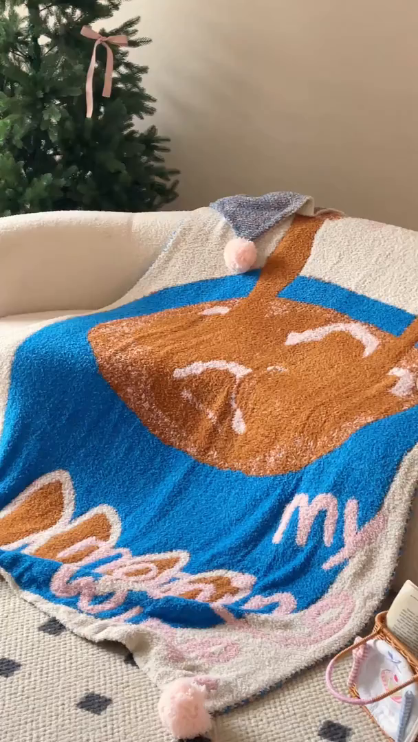 91家纺网 家纺一手货源 找家纺 Sweet dreams甜梦 2025新款轻奢高端毛球款半边绒针织毛毯 早晨的咖啡