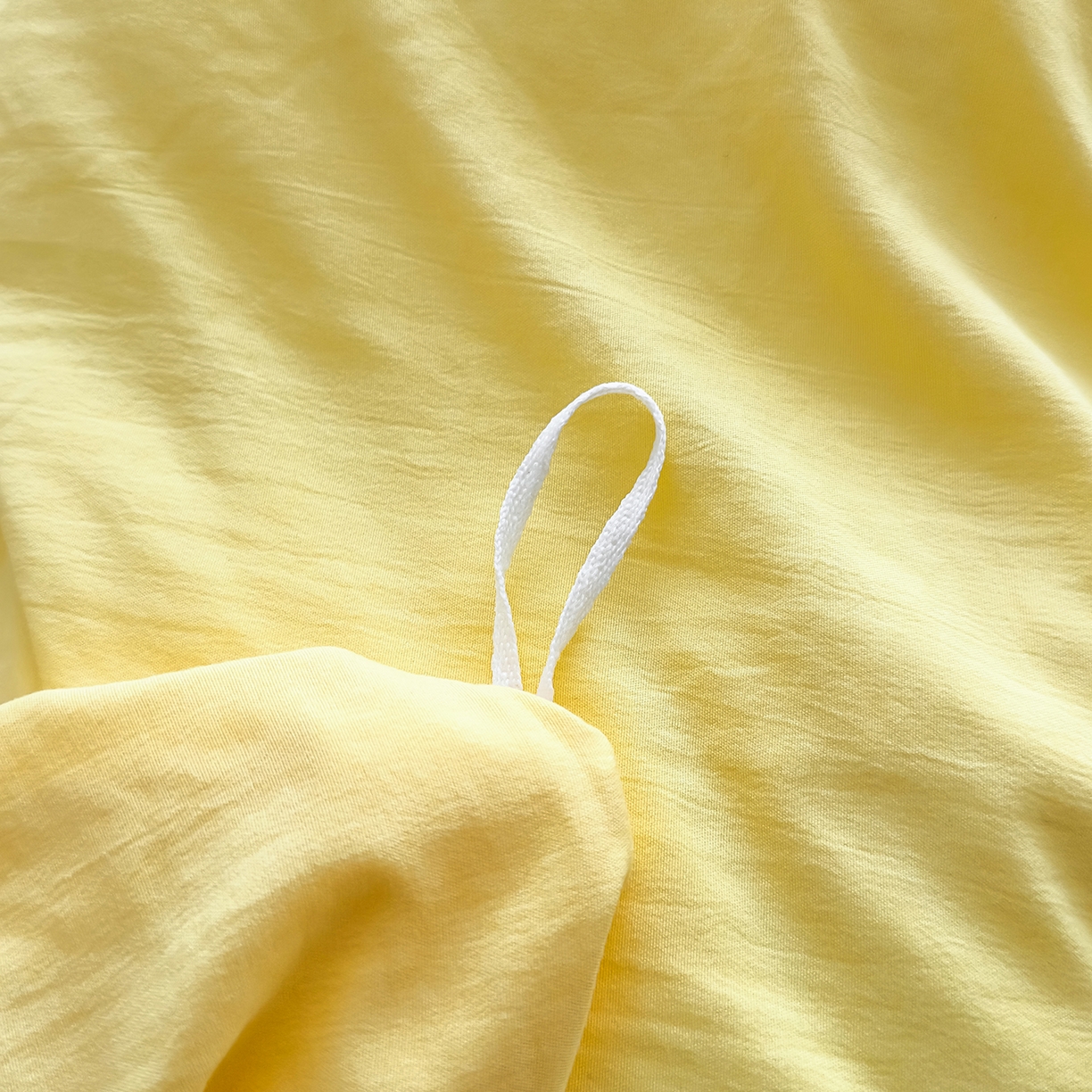 91家纺网 家纺一手货源 找家纺 灿哈 2025新款烫钻蕾丝花边水洗棉四件套 柠檬黄