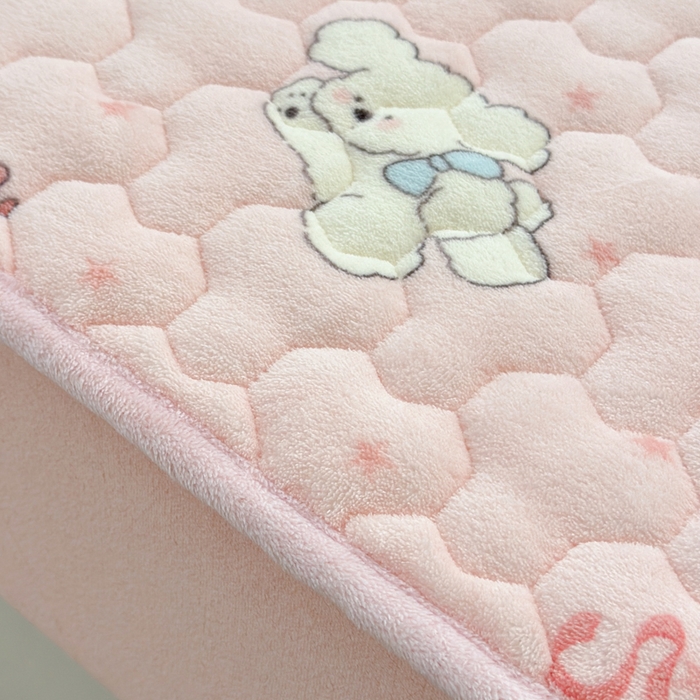 91家纺网 家纺一手货源 找家纺 Sweet dreams甜梦 2025新款高克重牛奶绒印花夹棉床笠 小白