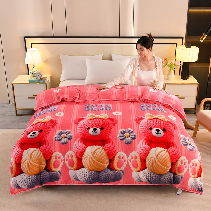 91家纺网 家纺一手货源 找家纺 （总）雨洋2025新款加厚保暖牛奶绒金貂婴儿绒单被套