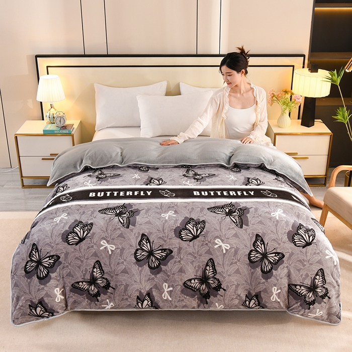 91家纺网 家纺一手货源 找家纺 （总）雨洋2025新款加厚保暖牛奶绒金貂婴儿绒单被套