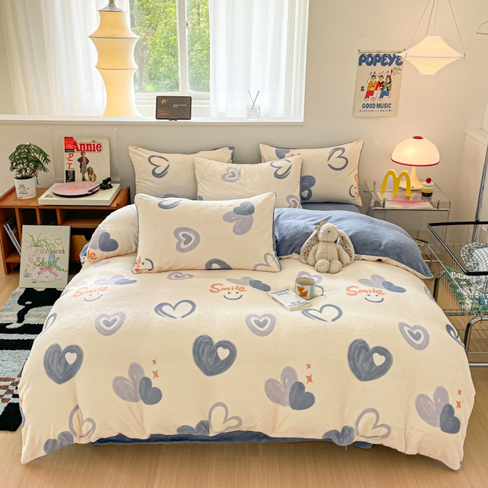 91家纺网 家纺一手货源 找家纺 （总）玉海棠家纺 2025新款A类加厚牛奶绒印花四件套