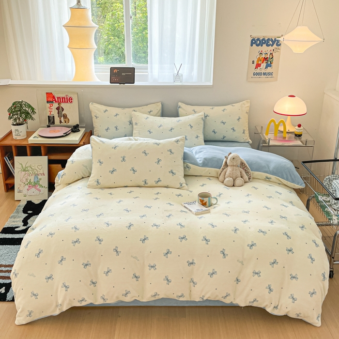 91家纺网 家纺一手货源 找家纺 （总）玉海棠家纺 2025新款A类加厚牛奶绒印花四件套