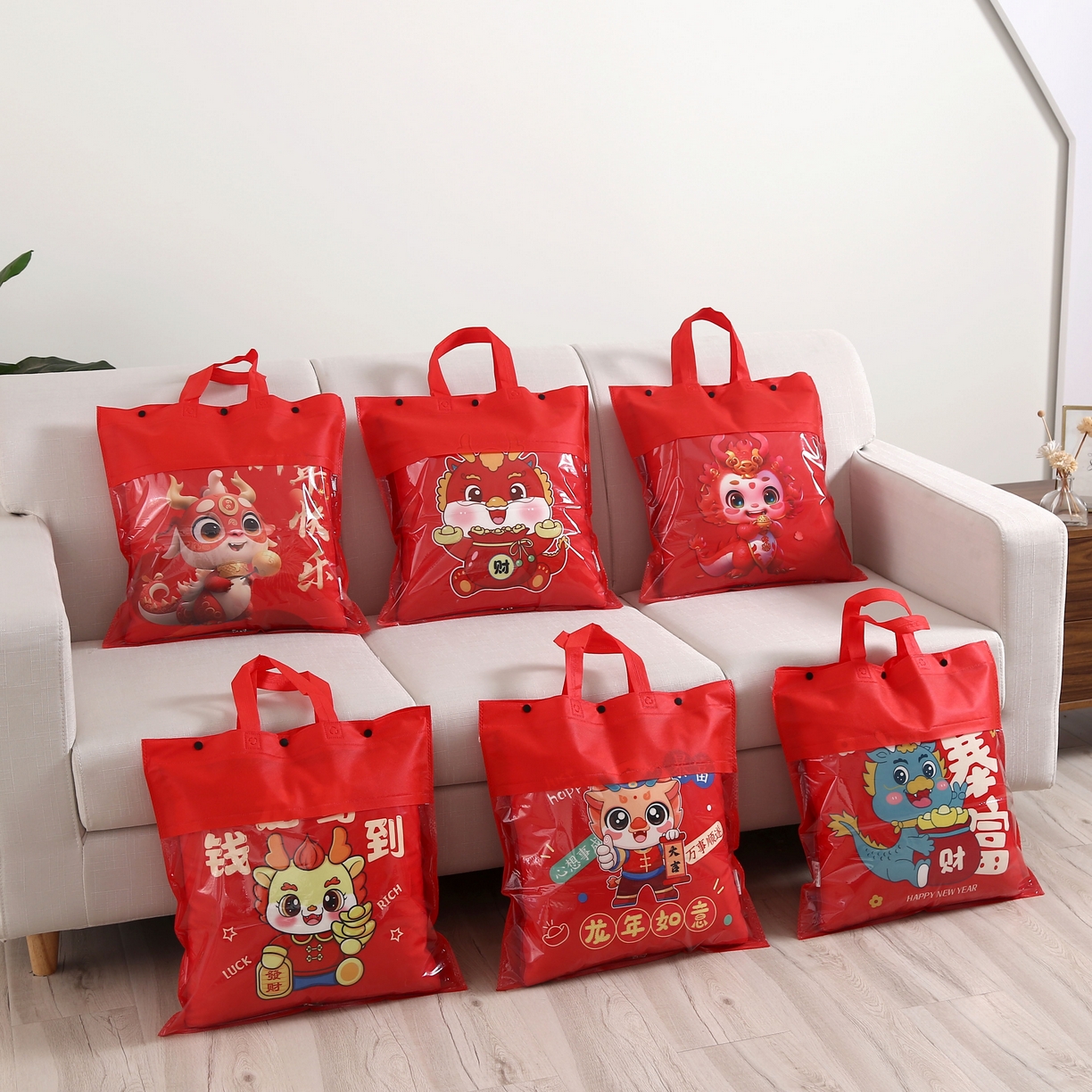 金纳抱枕被 2026新款 ‘马上暴富’ 新年抱枕被 手提袋