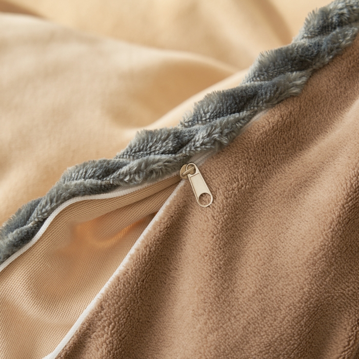 91家纺网 家纺一手货源 找家纺 （总）晨曦家纺 2025新款加厚高克重230克日系简约小包边牛奶绒单被套