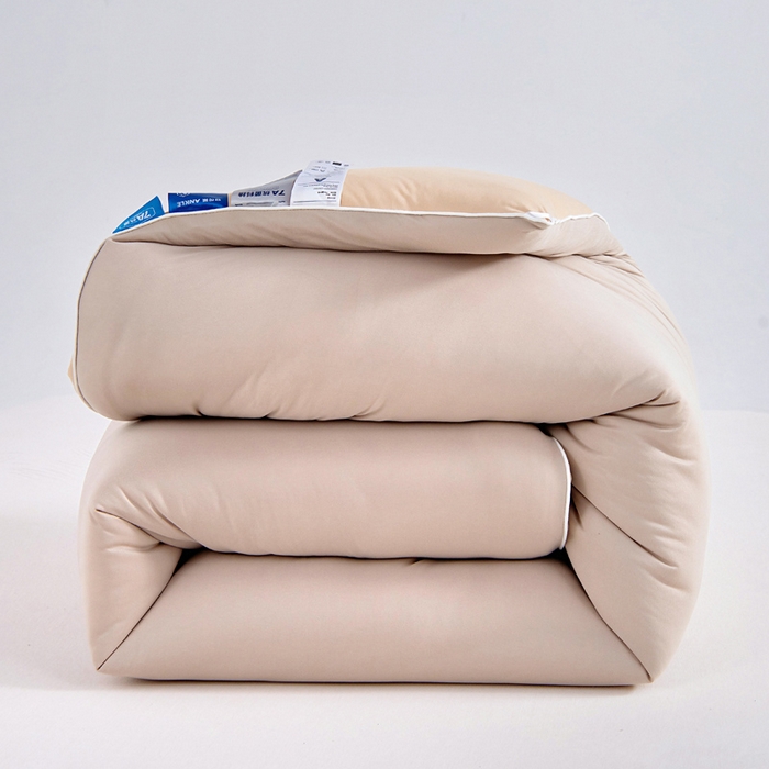 91家纺网 家纺一手货源 找家纺 亿莱鑫 2025新款A类亲肤深睡眠控温抑菌被子被芯冬被 卡其色