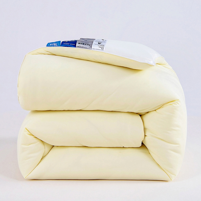 91家纺网 家纺一手货源 找家纺 亿莱鑫 2025新款A类亲肤深睡眠控温抑菌被子被芯冬被 流苏黄