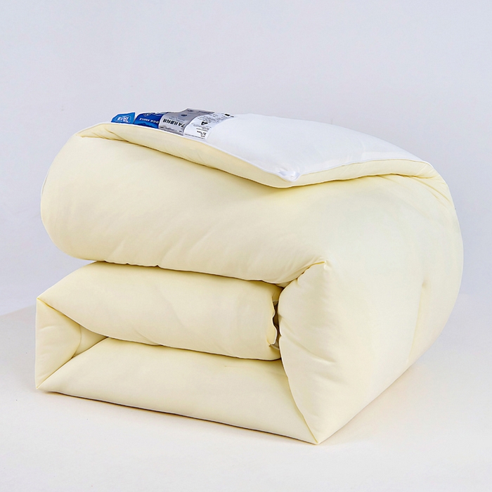 91家纺网 家纺一手货源 找家纺 亿莱鑫 2025新款A类亲肤深睡眠控温抑菌被子被芯冬被 流苏黄