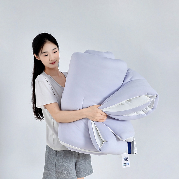 91家纺网 家纺一手货源 找家纺 亿莱鑫 2025新款A类亲肤深睡眠控温抑菌被子被芯冬被 薰衣紫