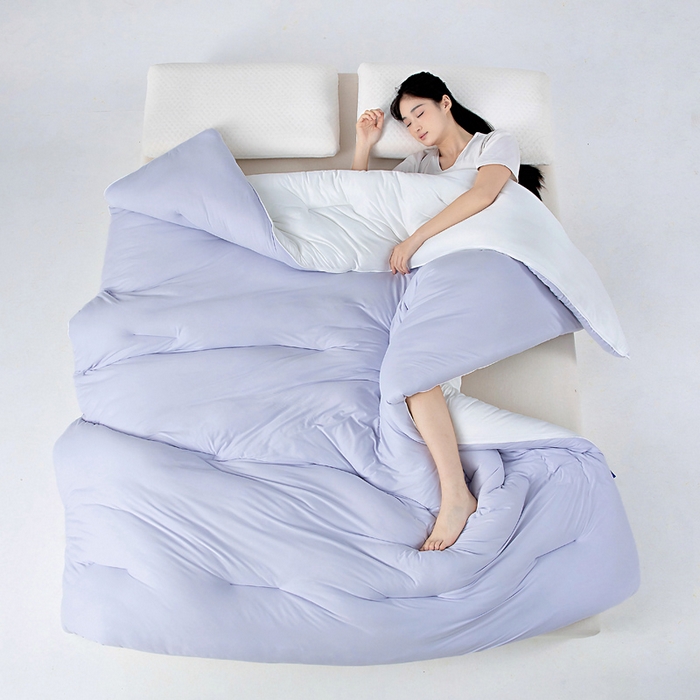 91家纺网 家纺一手货源 找家纺 亿莱鑫 2025新款A类亲肤深睡眠控温抑菌被子被芯冬被 薰衣紫