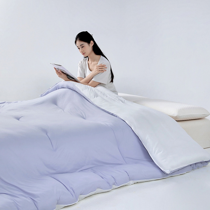 91家纺网 家纺一手货源 找家纺 亿莱鑫 2025新款A类亲肤深睡眠控温抑菌被子被芯冬被 薰衣紫