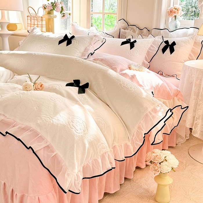 （总）逸尚阁 2025新款雕花牛奶绒绒梦恋四件套