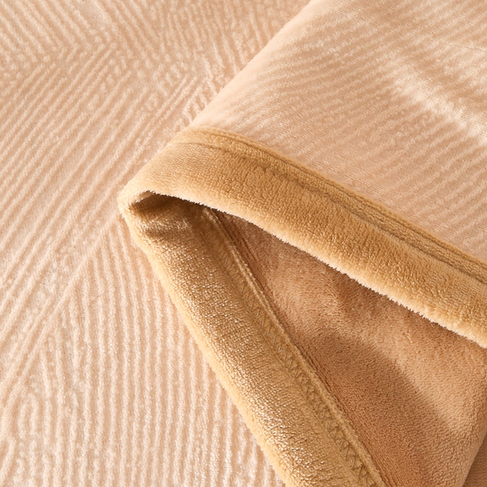 91家纺网 家纺一手货源 找家纺 小叮当家纺仓储工厂店 2025新款高克重8.5斤牛奶绒烂花绒雕花绒四件套 雕花-流星-米色