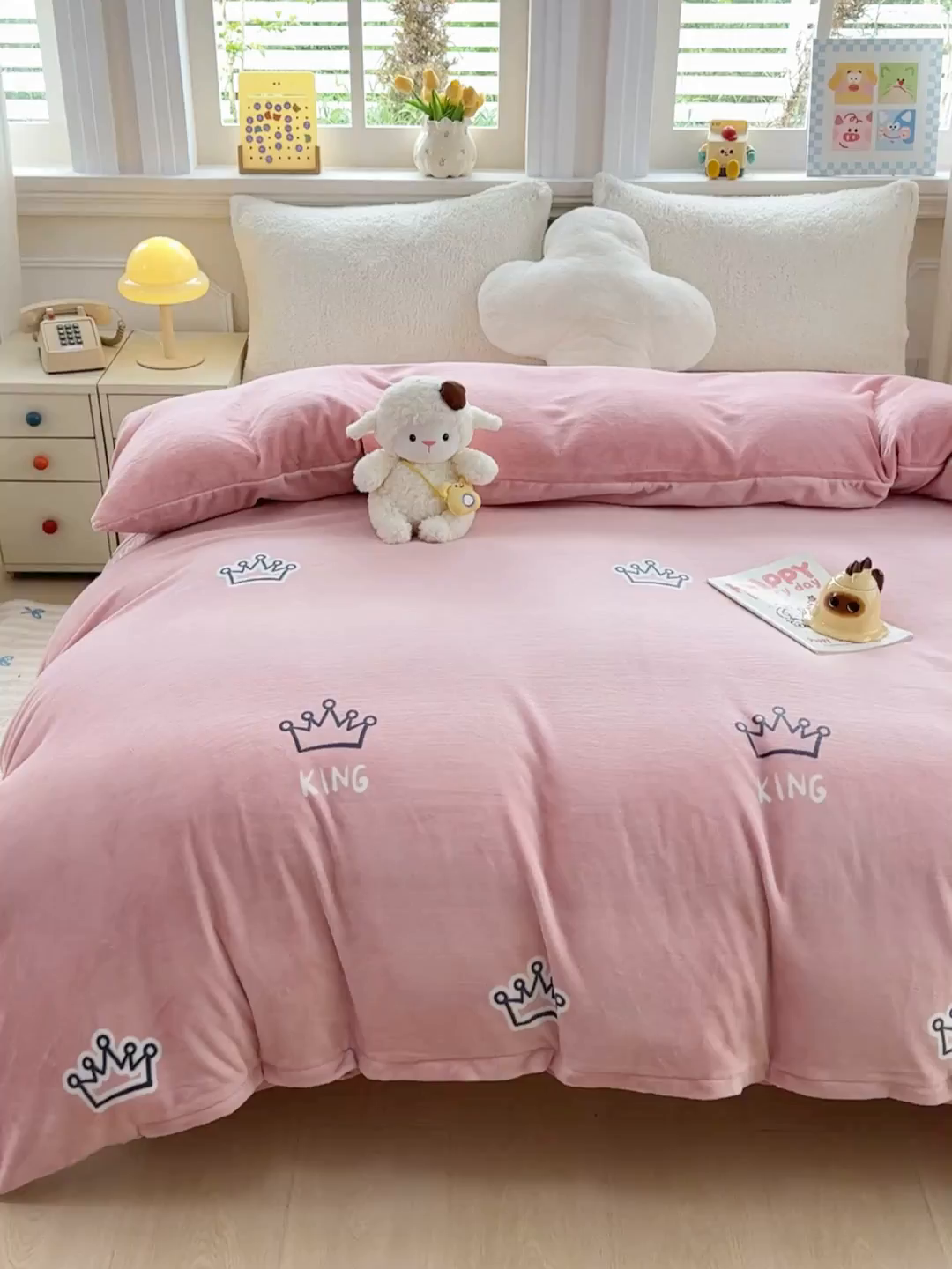 91家纺网 家纺一手货源 找家纺 （总）金盛纺 2025新款高克重牛奶绒印花系列单被套(可定制)