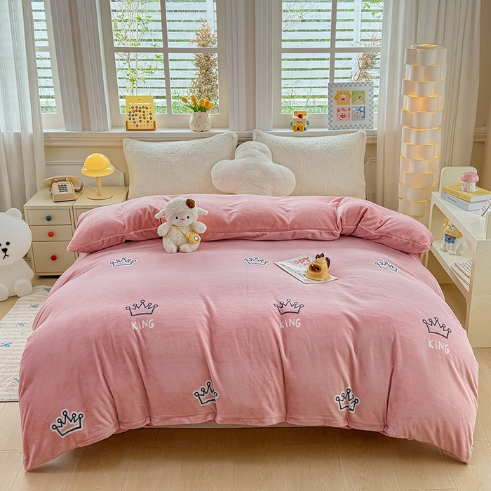 （总）金盛纺 2025新款高克重牛奶绒印花系列单被套(可定制)