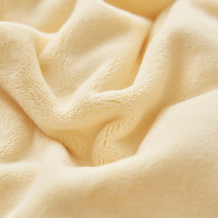 91家纺网 家纺一手货源 找家纺 晨曦家纺 2025新款加厚高克重230克日系简约小包边牛奶绒单被套 简约-奶黄