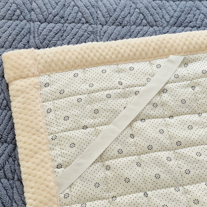 91家纺网 家纺一手货源 找家纺 小叮当家纺仓储工厂店 2025新款绒薄垫系列床护垫床垫垫子-薄垫绒系列 薄垫绒蓝灰