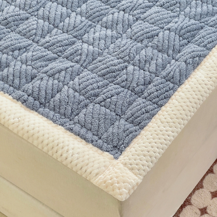 91家纺网 家纺一手货源 找家纺 小叮当家纺仓储工厂店 2025新款绒薄垫系列床护垫床垫垫子-薄垫绒系列 薄垫绒蓝灰