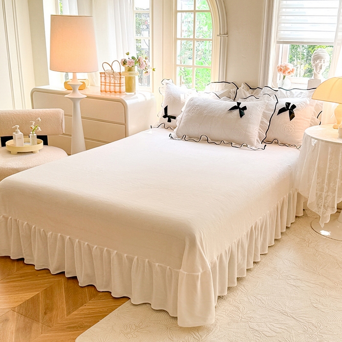 91家纺网 家纺一手货源 找家纺 逸尚阁 2025新款雕花牛奶绒绒梦恋四件套 绒梦恋-牛奶白