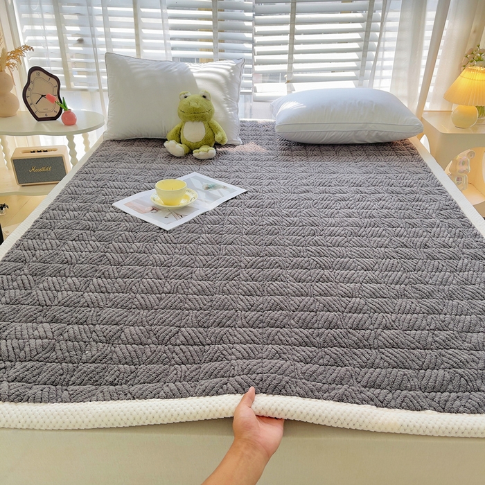 小叮当家纺仓储工厂店 2025新款绒薄垫系列床护垫床垫垫子-薄垫绒系列 薄垫绒深灰