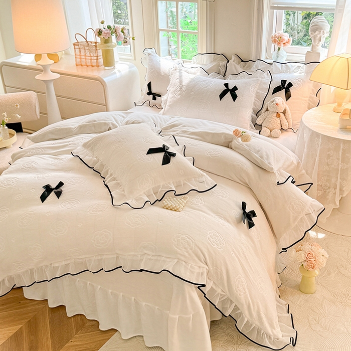 91家纺网 家纺一手货源 找家纺 逸尚阁 2025新款雕花牛奶绒绒梦恋四件套 绒梦恋-牛奶白